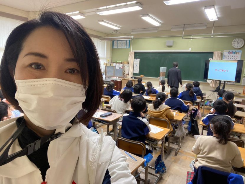 土浦の小学校での防災授業のお手伝い